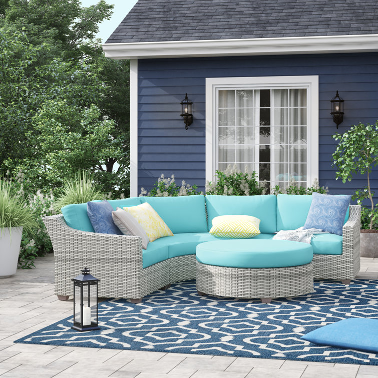 Sol 72 Outdoor™ Falmouth Wicker/Rattan 4 Person Seating Group with